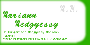 mariann medgyessy business card